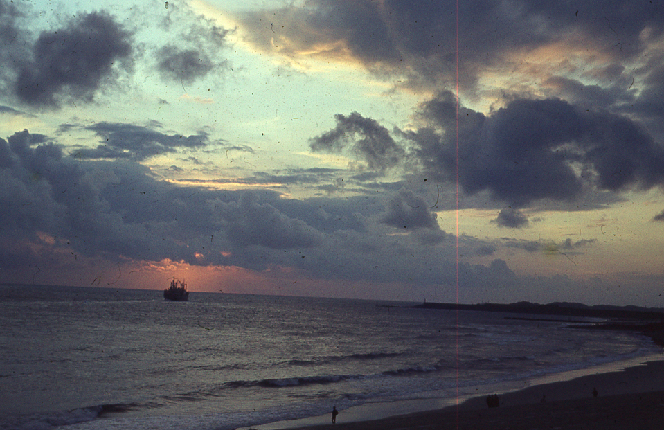 1962 zonsondergang boven de Westerschelde